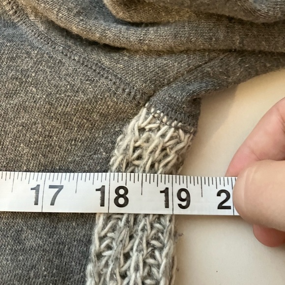 Anthropologie Cardigan Sweater Waterfall Front Gray Oversized Sz XS‎ - Picture 5 of 6